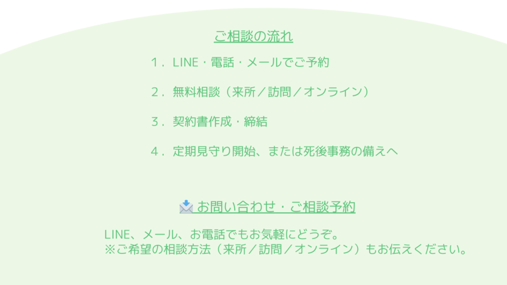 相談の流れ